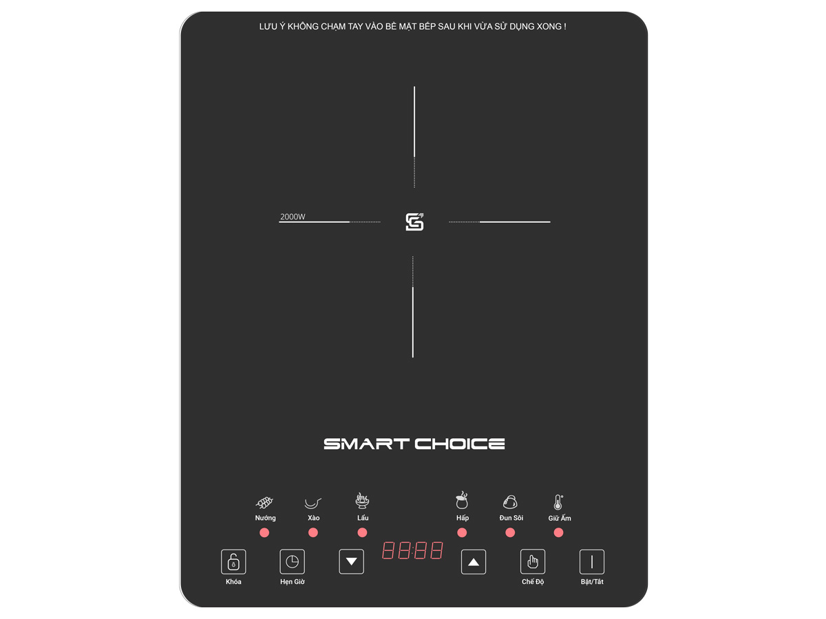 BẾP ĐIỆN TỪ ĐƠN SMART CHOICE BTD001 (2000W)