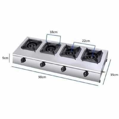 BẾP GAS BÁNH XÈO 4 BẾP CHỮ NHẬT VINLANDO 4-LD
