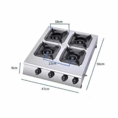 BẾP GAS BÁNH XÈO 4 BẾP VUÔNG VINLANDO 4-LV