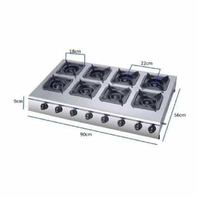 BẾP GAS BÁNH XÈO 8 BẾP VUÔNG VINLANDO 8-LV