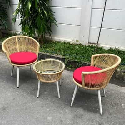BỘ BÀN CÀ PHÊ KHUNG SẮT MT MT2A262 (1 BÀN + 2 GHẾ)