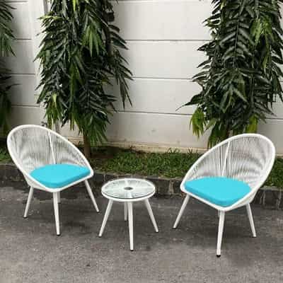 BỘ BÀN CÀ PHÊ KHUNG SẮT MT MT2A266 (1 BÀN + 2 GHẾ)