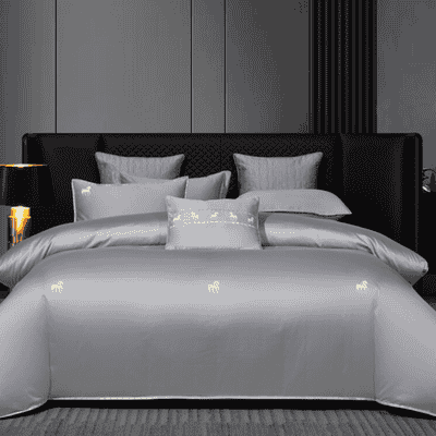 BỘ CHĂN GA D'LAVISH LUXURY THIÊN MÃ NGÂN SẮC COTTON LỤA CAO CẤP