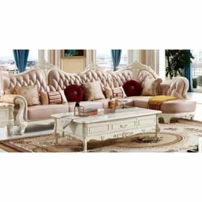 BỘ SOFA GÓC DA, GỖ CAO SU CHI LAI SFN-BOH-5620-P