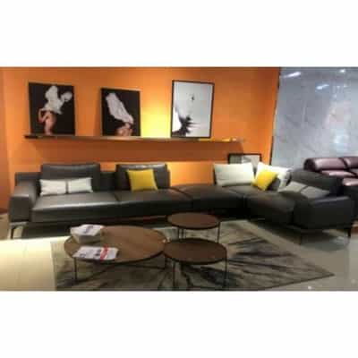 BỘ SOFA GÓC DA, MOUSSE XỐP, GỖ CHI LAI SFN-SOW-B129-P