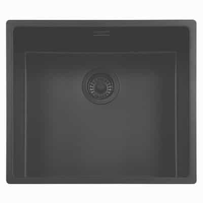 BỒN RỬA CHÉN ĐƠN INOX + REGINOX + NEW YORK 50 HMH.R34262 + INOX 304, ĐEN TĨNH ĐIỆN