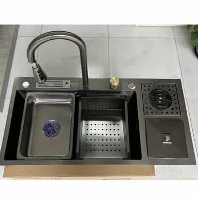 Bồn rửa chén đơn GERARI GC.NT8845 inox 304 phủ nano