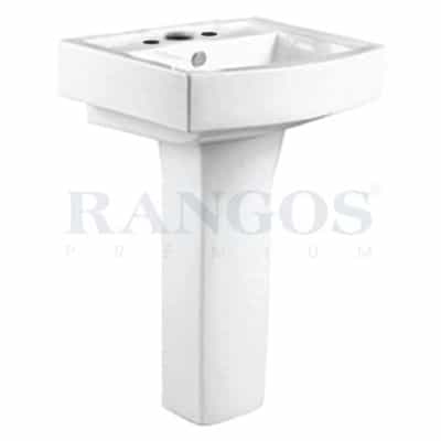 BỒN RỬA MẶT TREO CHÂN DÀI 3 LỖ RANGOS RG-6007-3