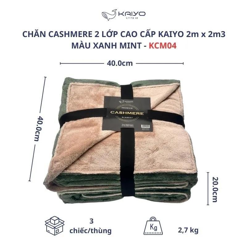 CHĂN CASHMERE 2 LỚP CAO CẤP KAIYO KCM04