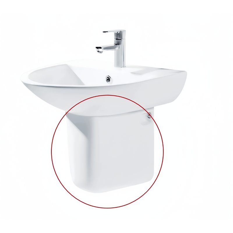CHÂN CHẬU LAVABO BRAVAT CY04008W-A-VN TREO TƯỜNG MEN SỨ CHỐNG BÁM BẨN