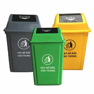 COMBO 10 THÙNG RÁC NẮP LẬT NHỰA NT TR-VX60-PUSH