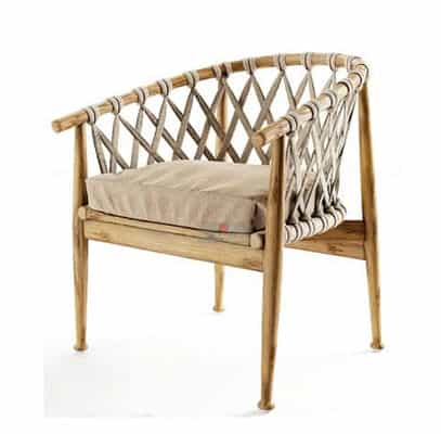 Combo 4 ghế tựa cafe APPNT GT-004 gỗ teak đan dây dù