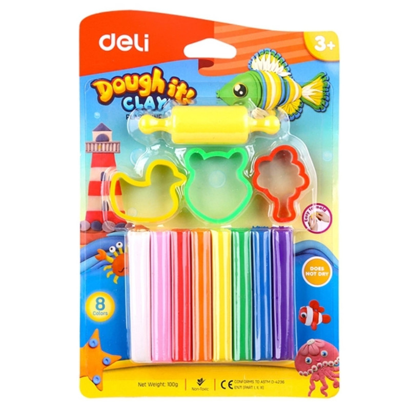 đất sét 8 màu deli ed75021