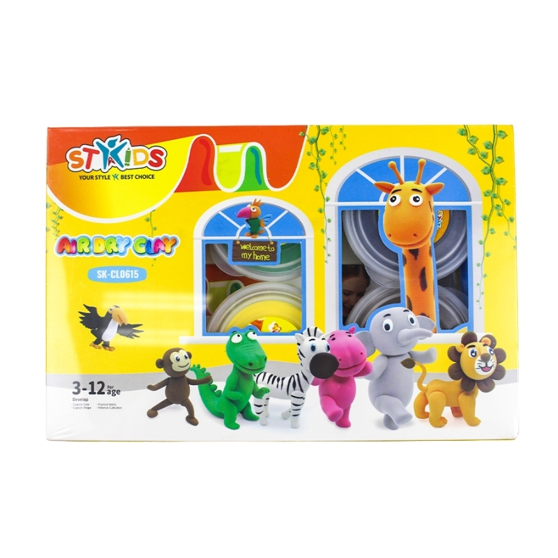 đất sét khô 15g- 6 màu stakids sk-cl0615