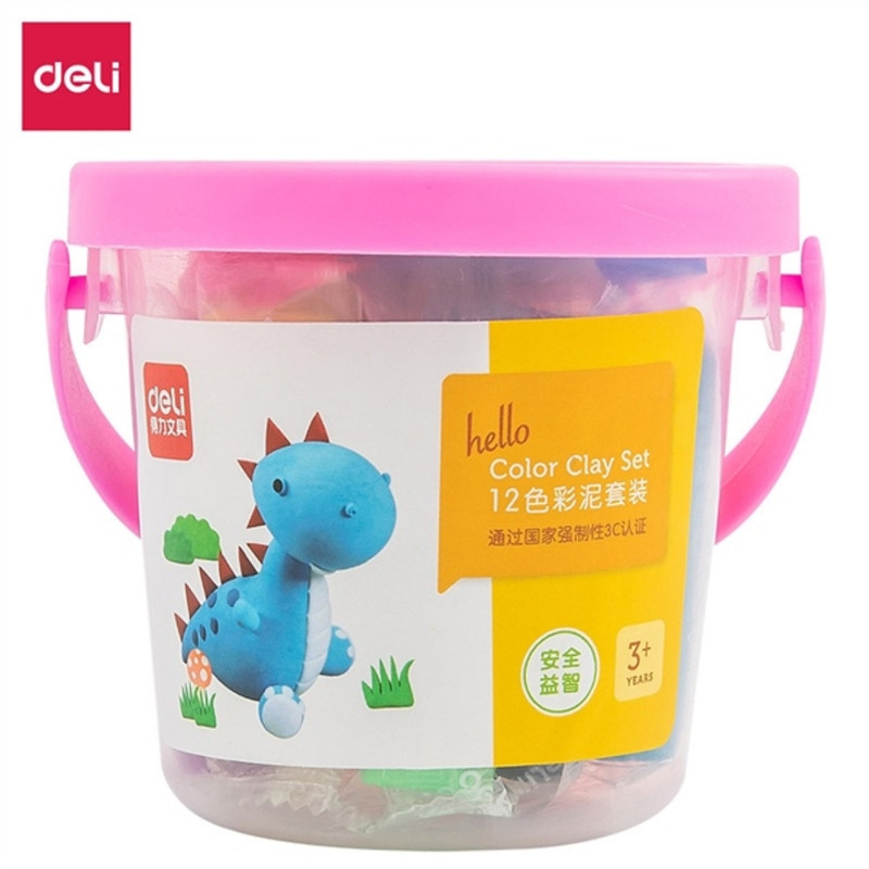 đất sét nặn màu hồng deli 7022-ho