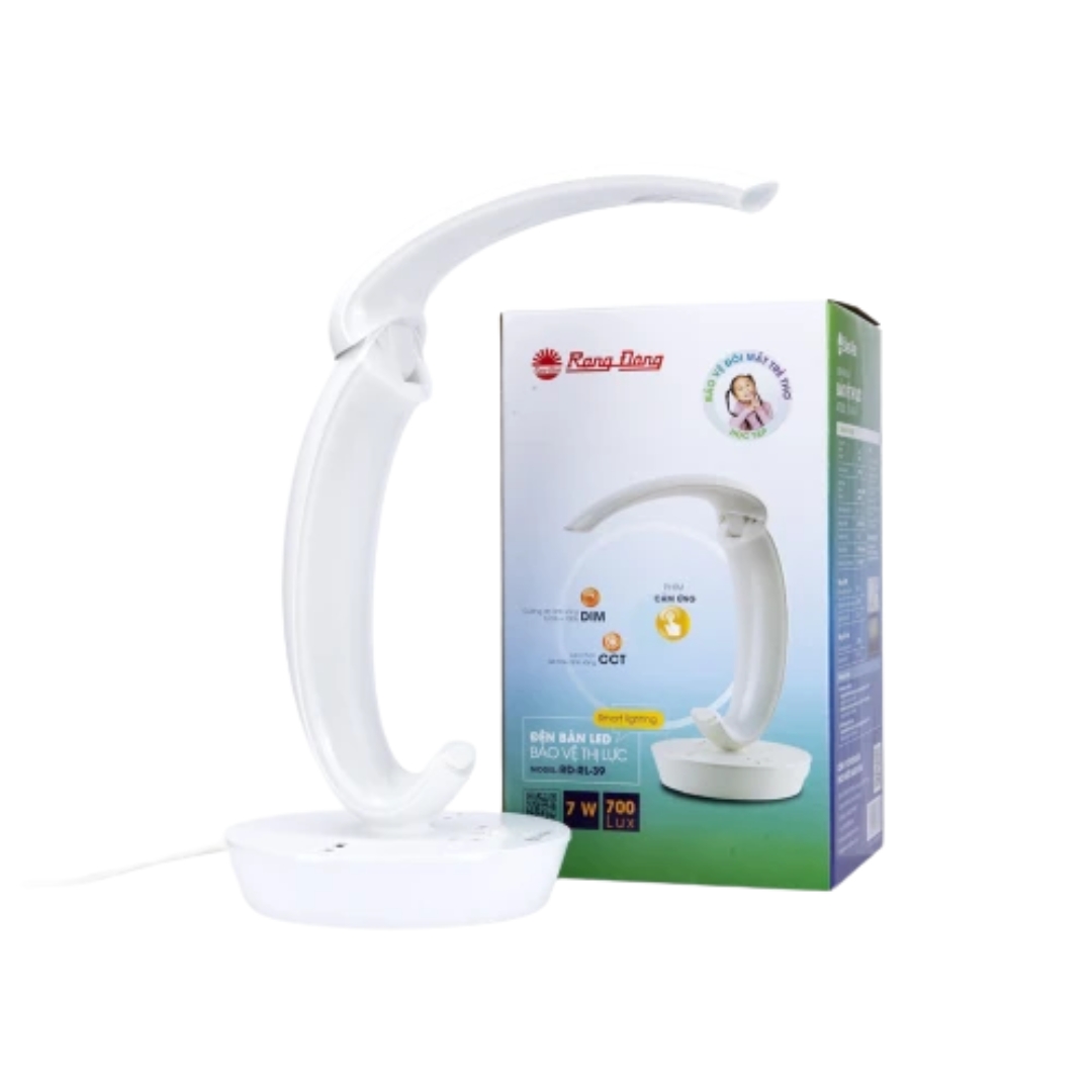 ĐÈN BÀN LED CẢM ỨNG RẠNG ĐÔNG RD-RL-39 7W - CÔNG SUẤT 7W, ĐIỀU CHỈNH CẢM ỨNG