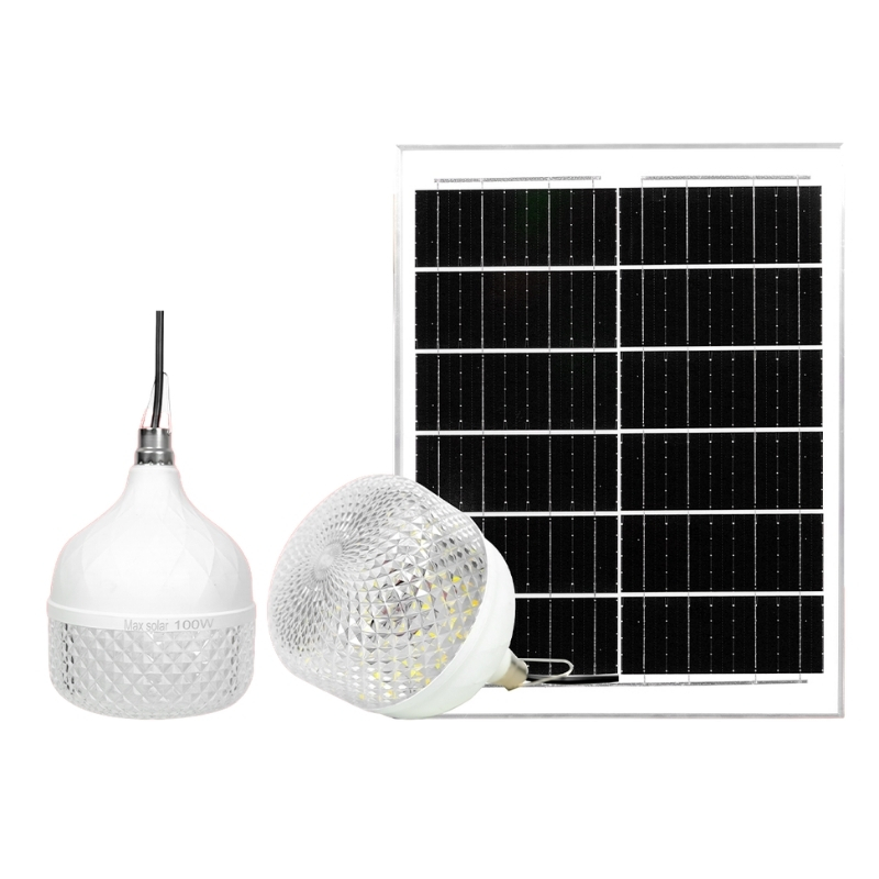 ĐÈN BULB NĂNG LƯỢNG MẶT TRỜI + MAXSOLAR + M-B100W + 48 LED, CHIẾU SÁNG 20-40M²