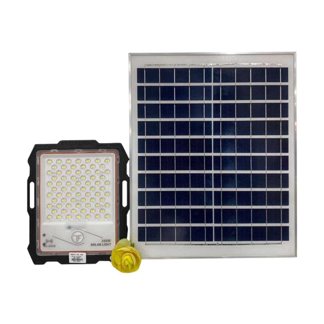 ĐÈN CẢM BIẾN RADAR AKIKO MJ-D902 200W PIN LIFEPO4 18000MAH, CHIẾU SÁNG 150M²