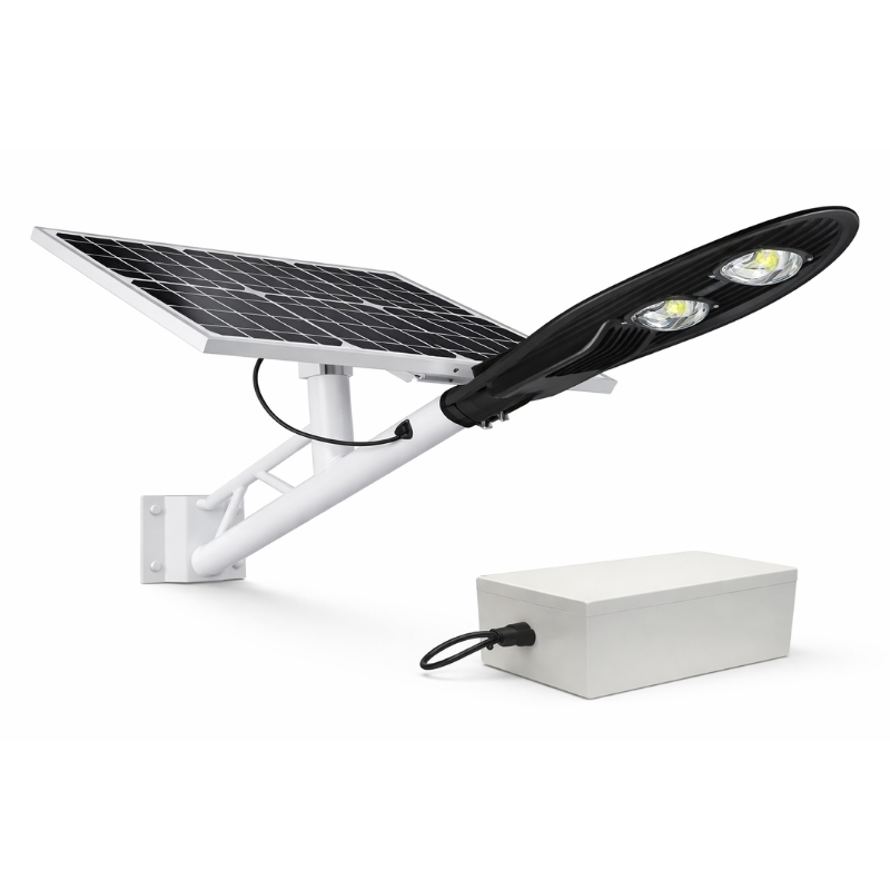 ĐÈN ĐƯỜNG NLMT JINDIAN L-100W/SMT PIN LIFEPO4 BỀN BỈ