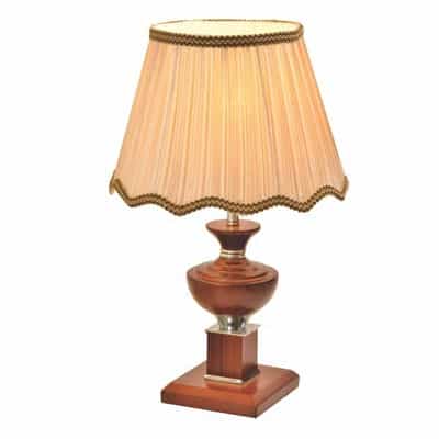 Đèn ngủ trang trí Euroto B-091 – Đèn bàn phòng ngủ – Ánh sáng trắng/vàng – Chất liệu vải và kim loại sơn tĩnh điện