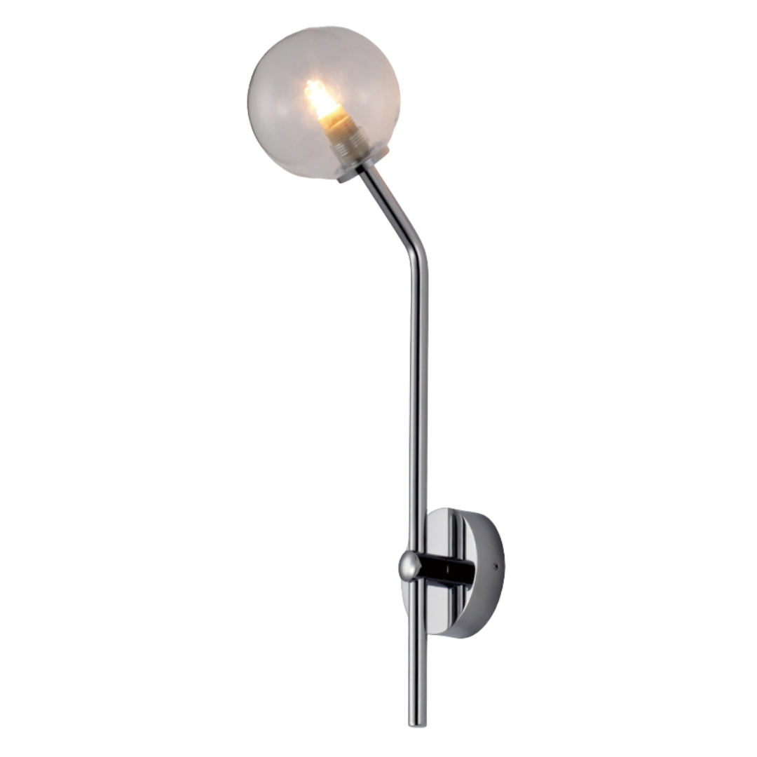 ĐÈN VÁCH HIWA B00742W-01 – CHROME - CLEAR, ÁNH SÁNG DỊU NHẸ