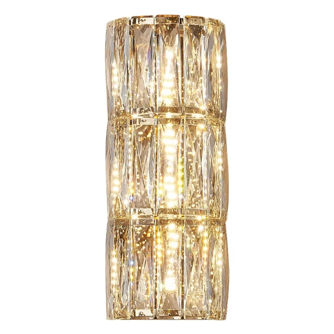ĐÈN VÁCH HIWA B01191/3 – 3 BÓNG, CRYSTAL GOLD CAO CẤP