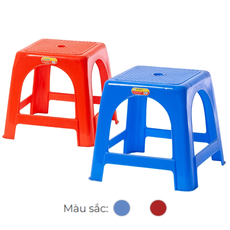 GHẾ ĐẨU THẤP LỖ VIỆT NHẬT 2115 NHỰA PP BỀN NHẸ, TIỆN DỤNG