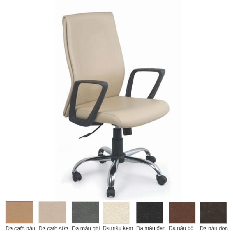 GHẾ XOAY LÃNH ĐẠO NỘI THẤT 190 GX405A-M (S6) CHÂN SAO MẠ THIẾT KẾ CÔNG THÁI HỌC