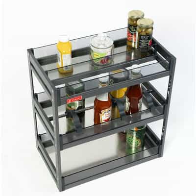 Kệ dao thớt chai lọ Fulco FC02-350 Inox hộp vách kính cường lực
