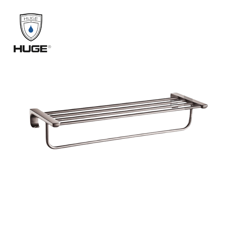 kệ khăn 2 tầng huge h-b1825m inox sus304 màu grey