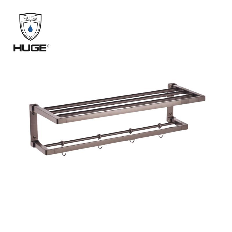 kệ khăn 2 tầng huge h-b1826m inox sus304 grey