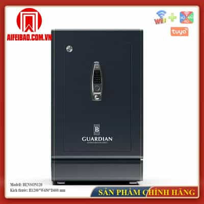 Két Sắt Điện Tử Chống Cháy AIFEIBAO BENSON120 | Két Mật Mã 1 Lần | Màu Đen/Trắng | 13kg