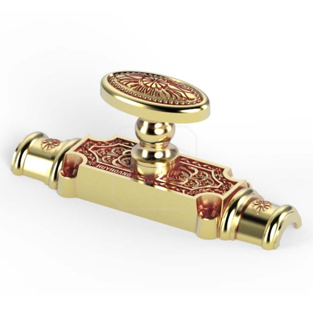 KHÓA CHỐT XOAY CỬA ĐẠI SẢNH HH KEHC09 ĐỒNG THAU CREMONE CAO CẤP