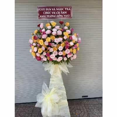 lẳng hoa chúc mừng jf jfkcm007 (freeship hcm)