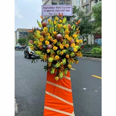 lẳng hoa chúc mừng jf jfkcm010 (freeship hcm)