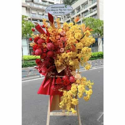 lẳng hoa chúc mừng jf jfkcm013 (freeship hcm)