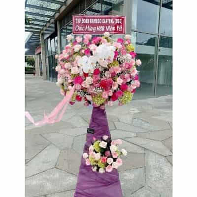 lẳng hoa chúc mừng jf jfkcm015 (freeship hcm)