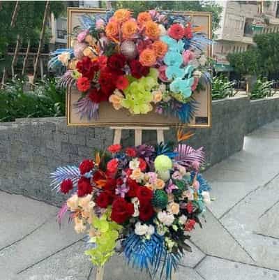 lẳng hoa chúc mừng jf jfkcm018 (freeship hcm)