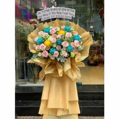 lẳng hoa chúc mừng jf jfkcm019 (freeship hcm)