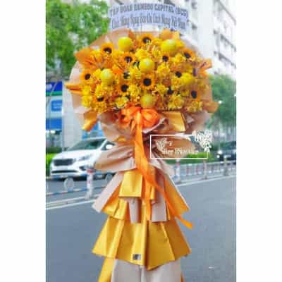 lẳng hoa chúc mừng jf jfkcm023 (freeship hcm)