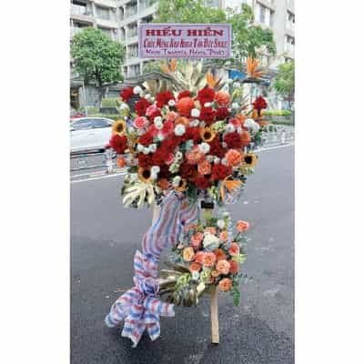 lẳng hoa chúc mừng jf jfkcm026 (freeship hcm)
