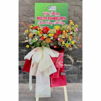 lẳng hoa chúc mừng jf jfsd014 (freeship hcm)
