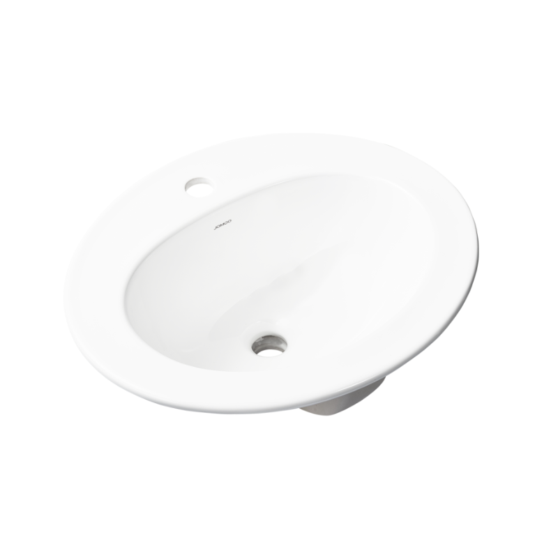 LAVABO DƯƠNG VÀNH JOMOO 12497-1/11Z-I011 MEN 3 LỚP TỰ LÀM SẠCH, XẢ TRÀN TIỆN LỢI