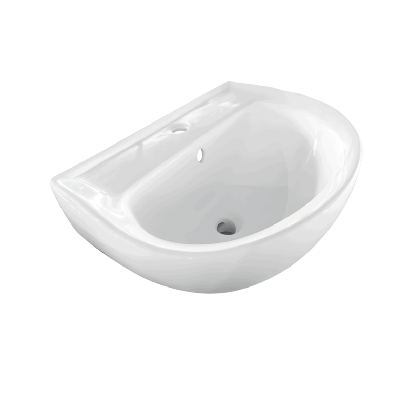LAVABO TREO TƯỜNG BRAVAT CX22472W-1-VN MEN SỨ CHỐNG BÁM BẨN 580X444MM