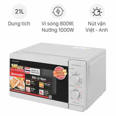 LÒ VI SÓNG SHARP 21 LÍT R-G211TV-SL (NƯỚNG)