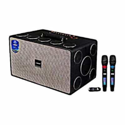 LOA DI ĐỘNG OMATON HK-5800LUXURY THÙNG GỖ BỌC DA 450W 19 ĐƯỜNG TIẾNG