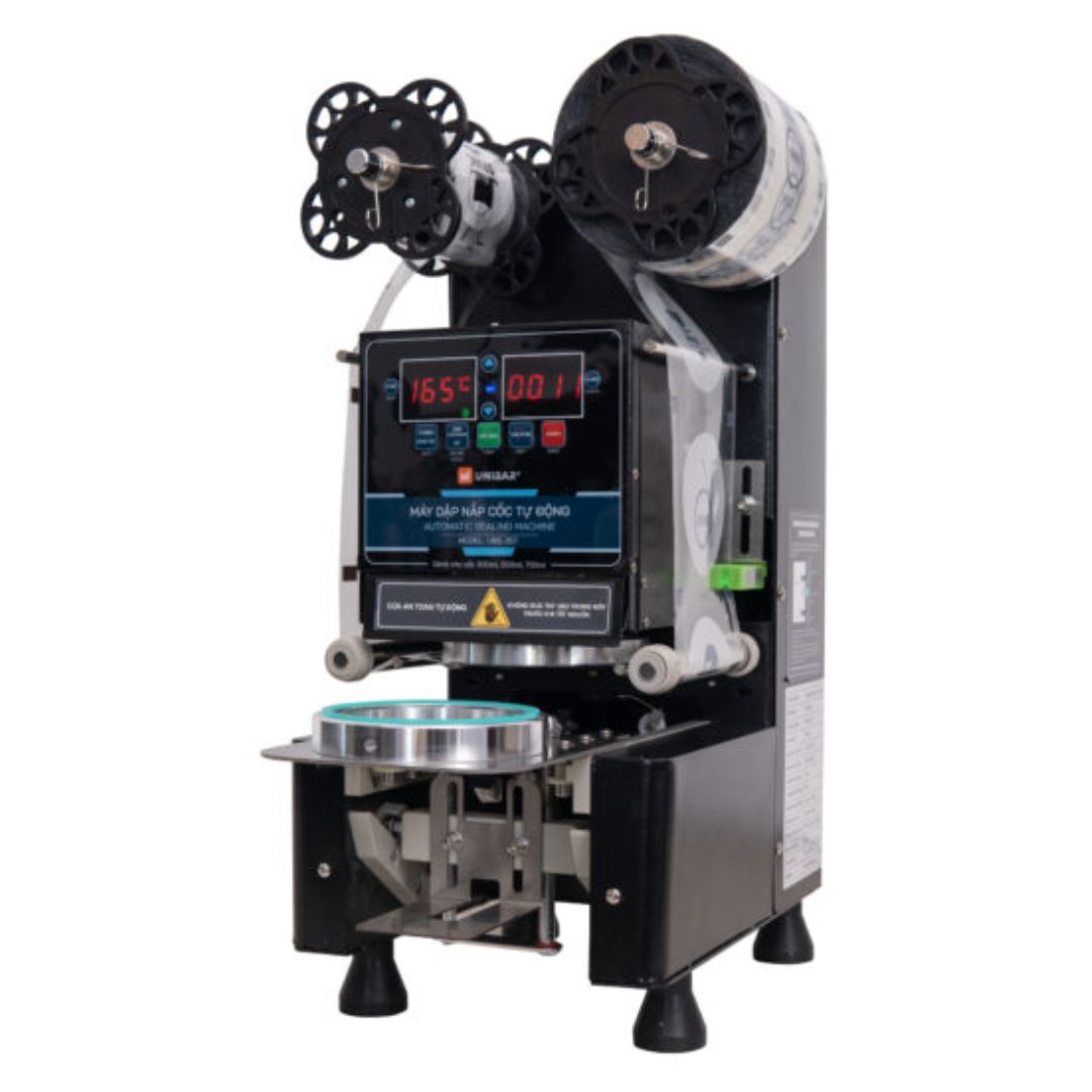 máy ép miệng ly tự động unibar ubs-357