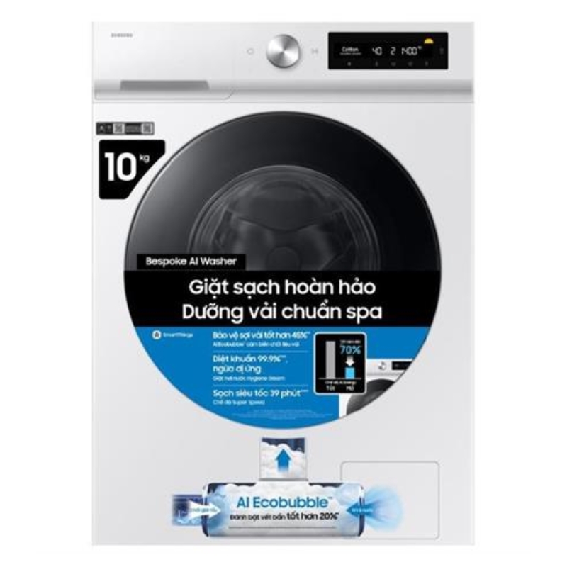 máy giặt samsung bespoke ai 10kg ww10db7u34gwsv