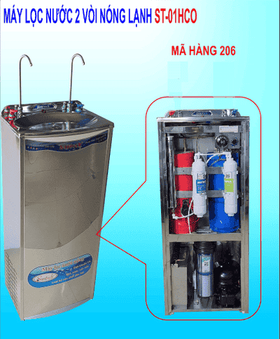 [MIỄN PHÍ LẮP ĐẶT] MÁY LỌC NƯỚC NÓNG LẠNH SUNTECH 4 LÕI ST-01HCO MH 206