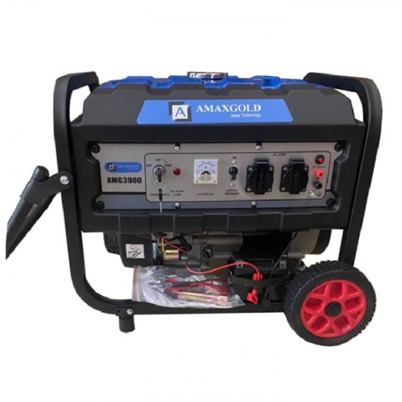 MÁY PHÁT ĐIỆN XĂNG AMAXGOLD AMG3900 3.5KW – ĐỀ & GIẬT TAY, 3600V/P